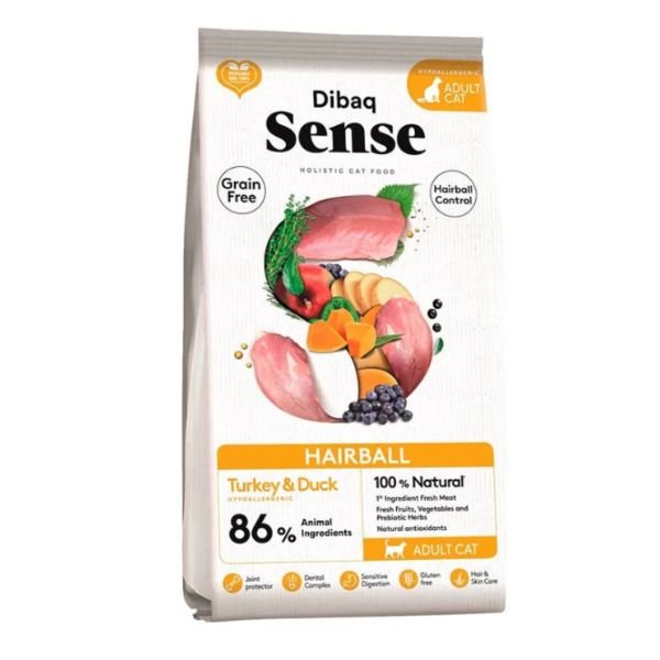 Pienso Dibaq Sense Cat Turkey & Duck para gatos – saco Grain Free natural 1,5 kg
