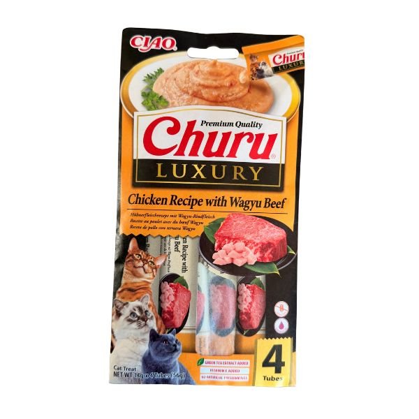 Churu CAT LUXURY Pollo & Wagyu – snack húmedo premium