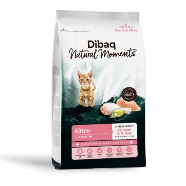 Pienso natural para gatitos Dibaq Natural Moments Kitten con pollo y pavo