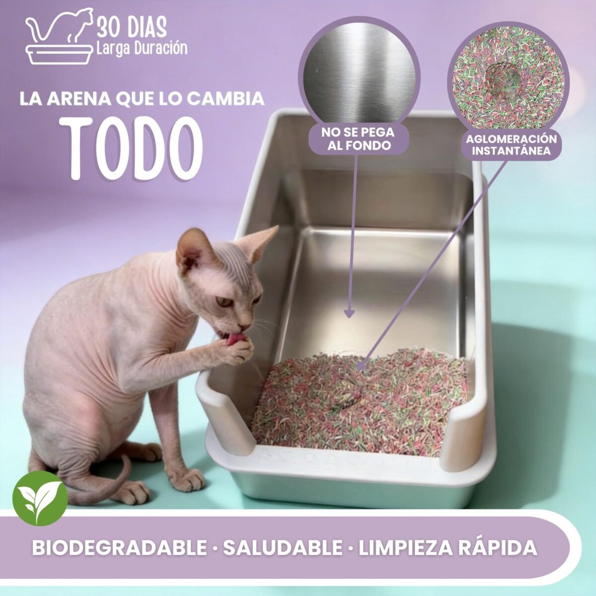 MichiCat Arena de Tofu para Gatos TofuMeow, 12 kg (4x3kg) Arena Aglomerante para Gatos Vegetal Biodegradable, Libre de Polvo, Control de Olores Avanzado, Desechable en WC, Pack Ahorro Larga Duración - Imagen 2