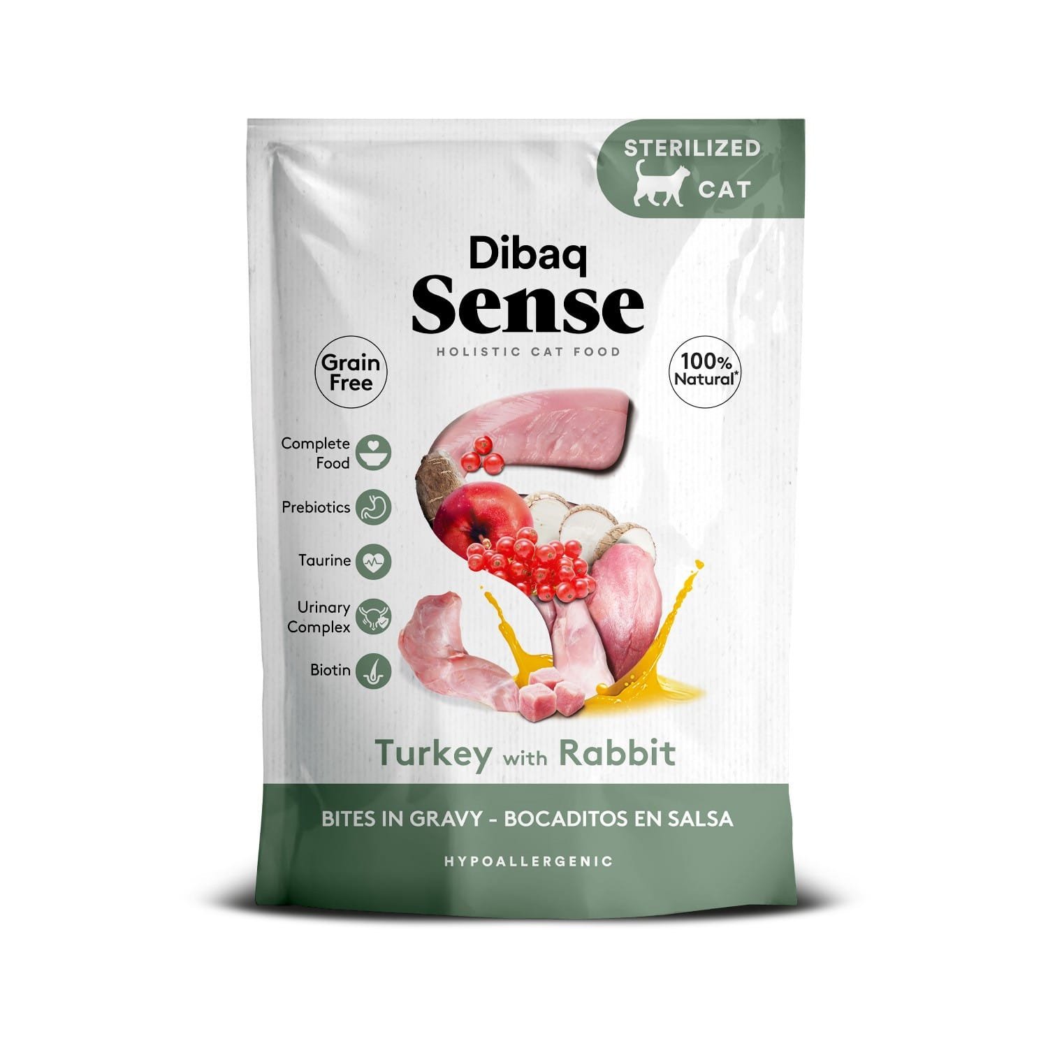 Dibaq Sense Bocaditos en Salsa Pavo con Conejo 100g