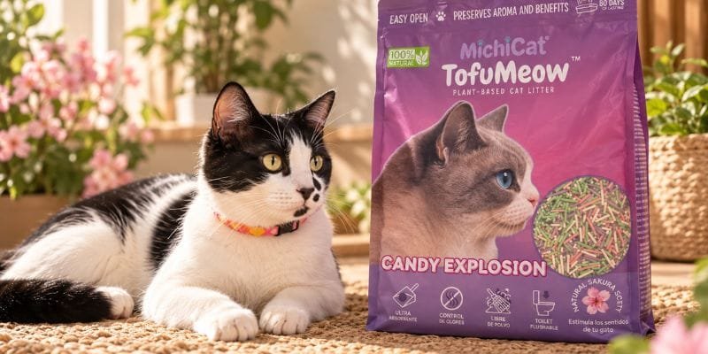 Arenas vegetales TofuMeow para gatos MichiCat
