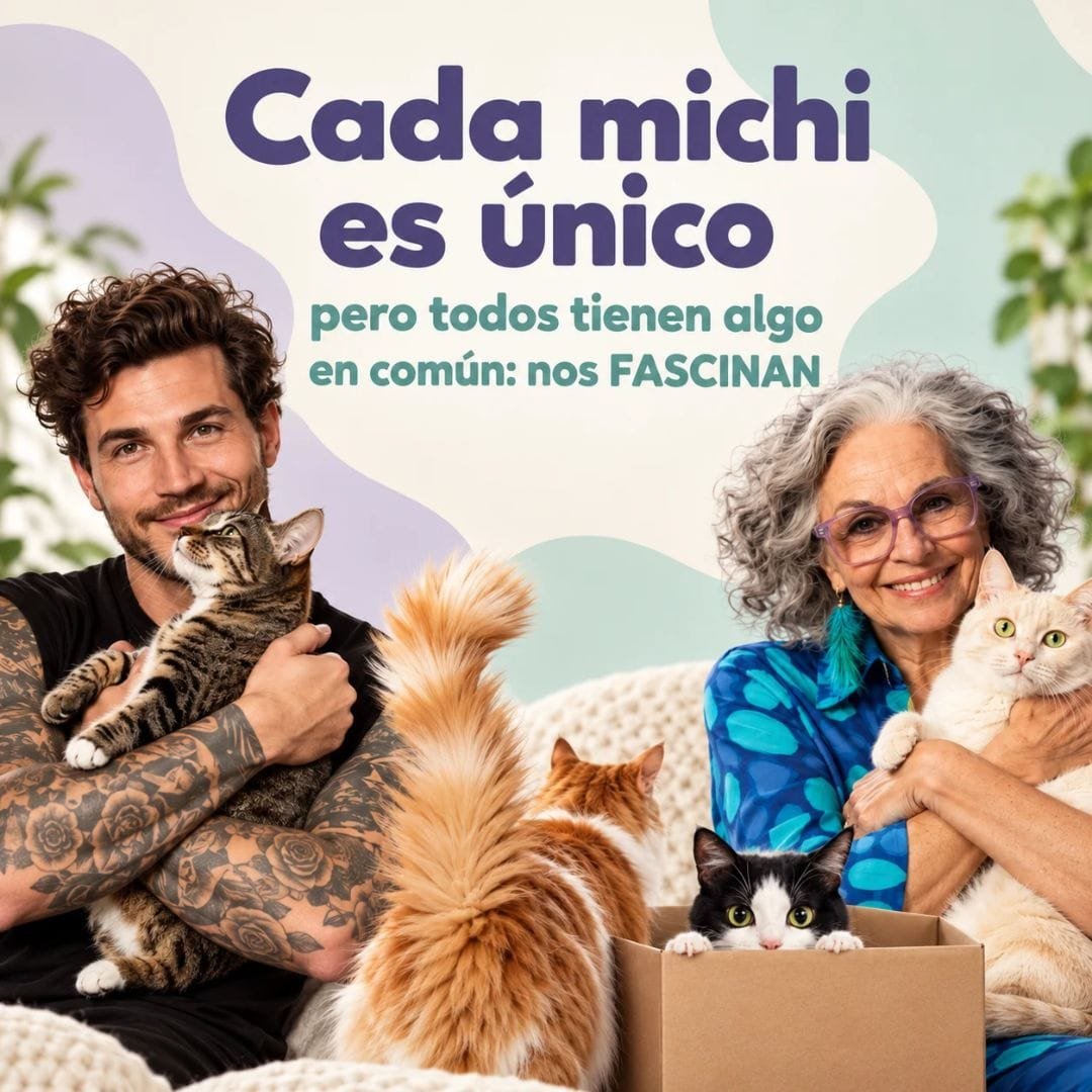 Personas con sus gatos. Cada michi es único, pero todos tienen algo en común: nos fascinan.